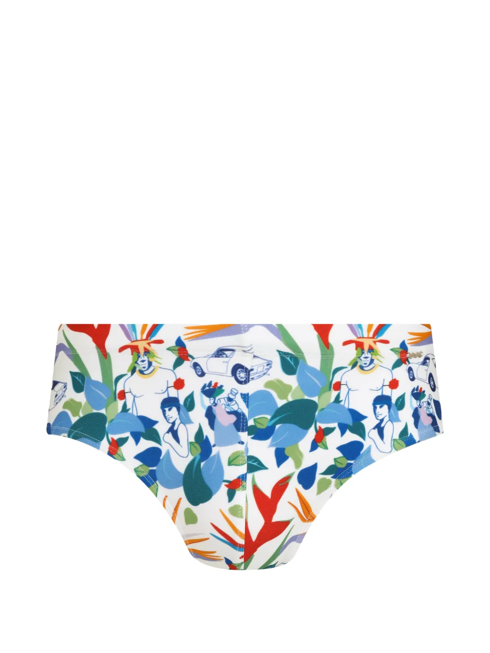 Amir Slama floral-print swimming trunks - Bianco