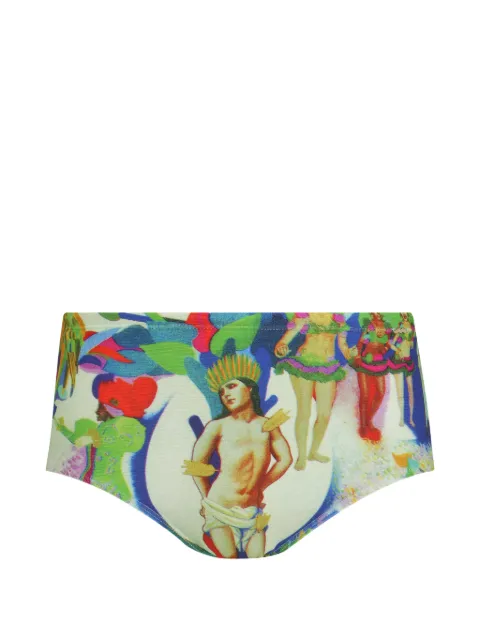 Amir Slama patterned swimming trunks