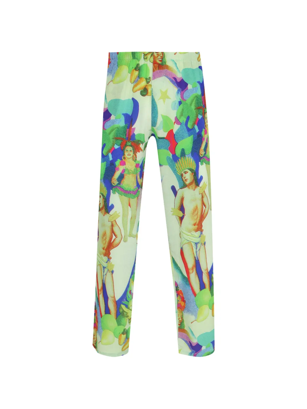 Amir Slama printed-patterned trousers - Verde