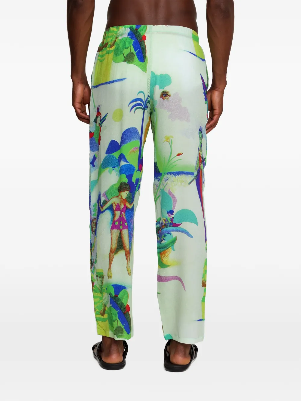 Amir Slama Broek met print Groen