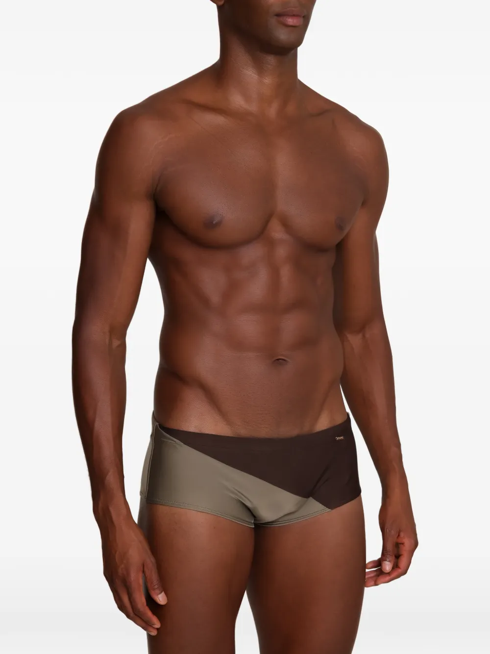  Amir Slama Two-toned Swimming Trunks - Brown 
