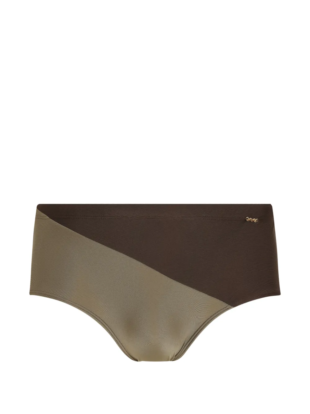Amir Slama two-toned swimming trunks - Marrone