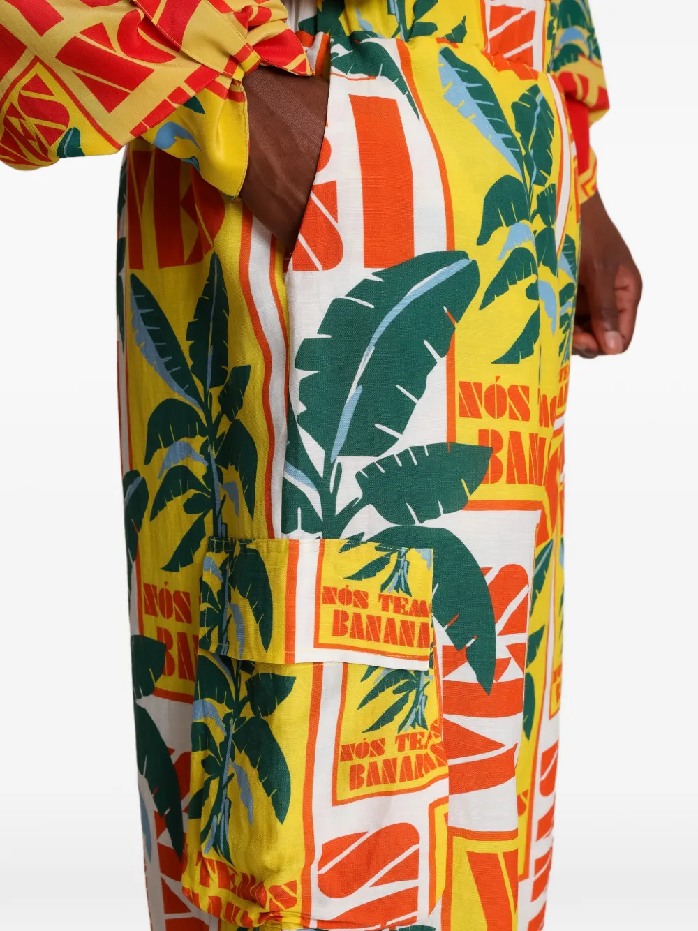 Amir Slama Broek met palmboom Geel