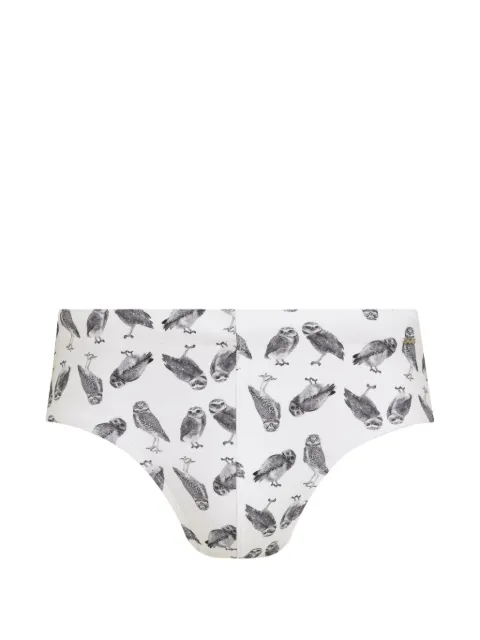 Amir Slama owl-print swimming trunks
