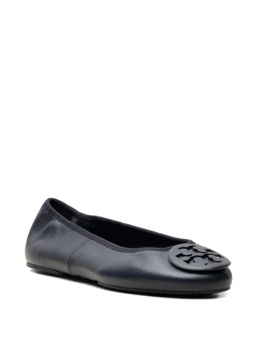 Tory Burch Reva logo-plaque ballet flats Blauw