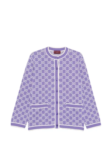 Gucci monogram pocket cotton cardigan