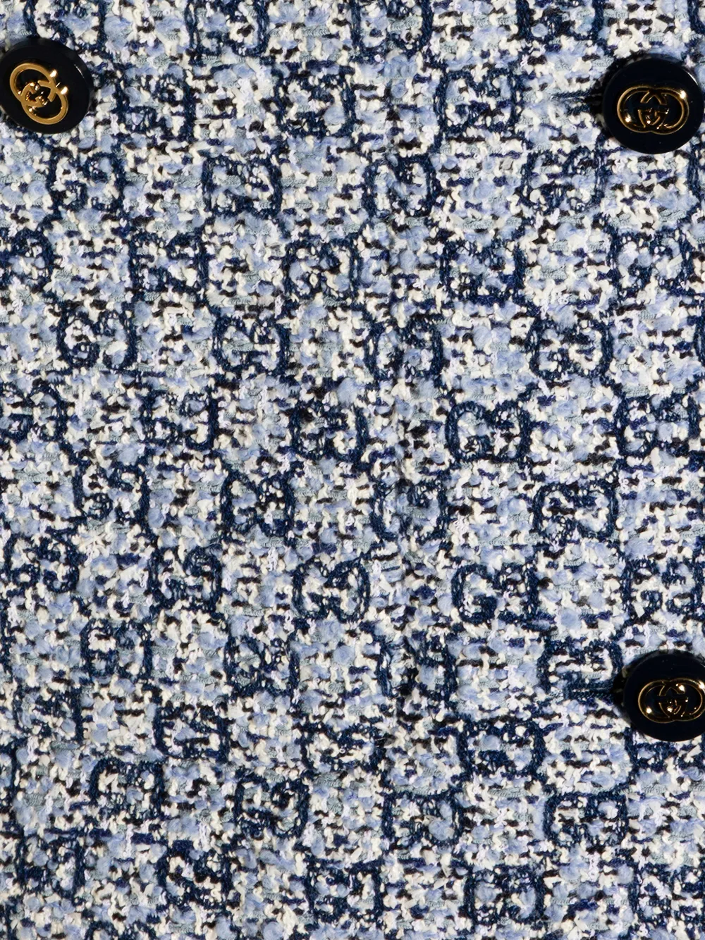  Gucci Button Patterned Vest - Blue 