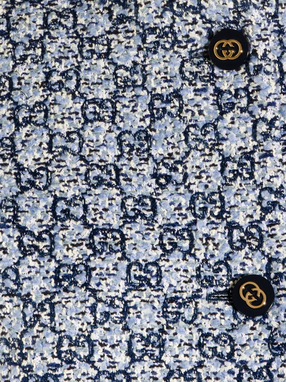 Gucci Top met knopen en patroon Blauw
