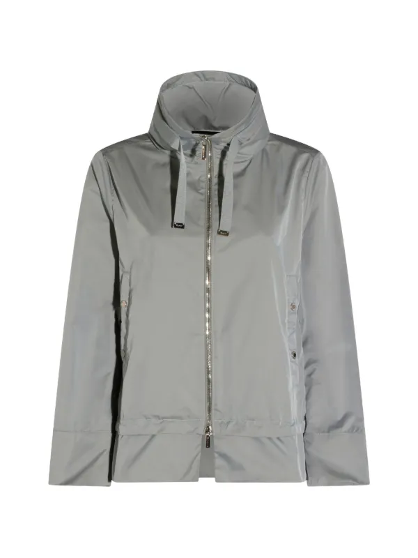Moorer Sinia Hooded Drawstring Jacket in Grey
