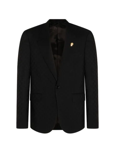 Gucci monogram broach jacket
