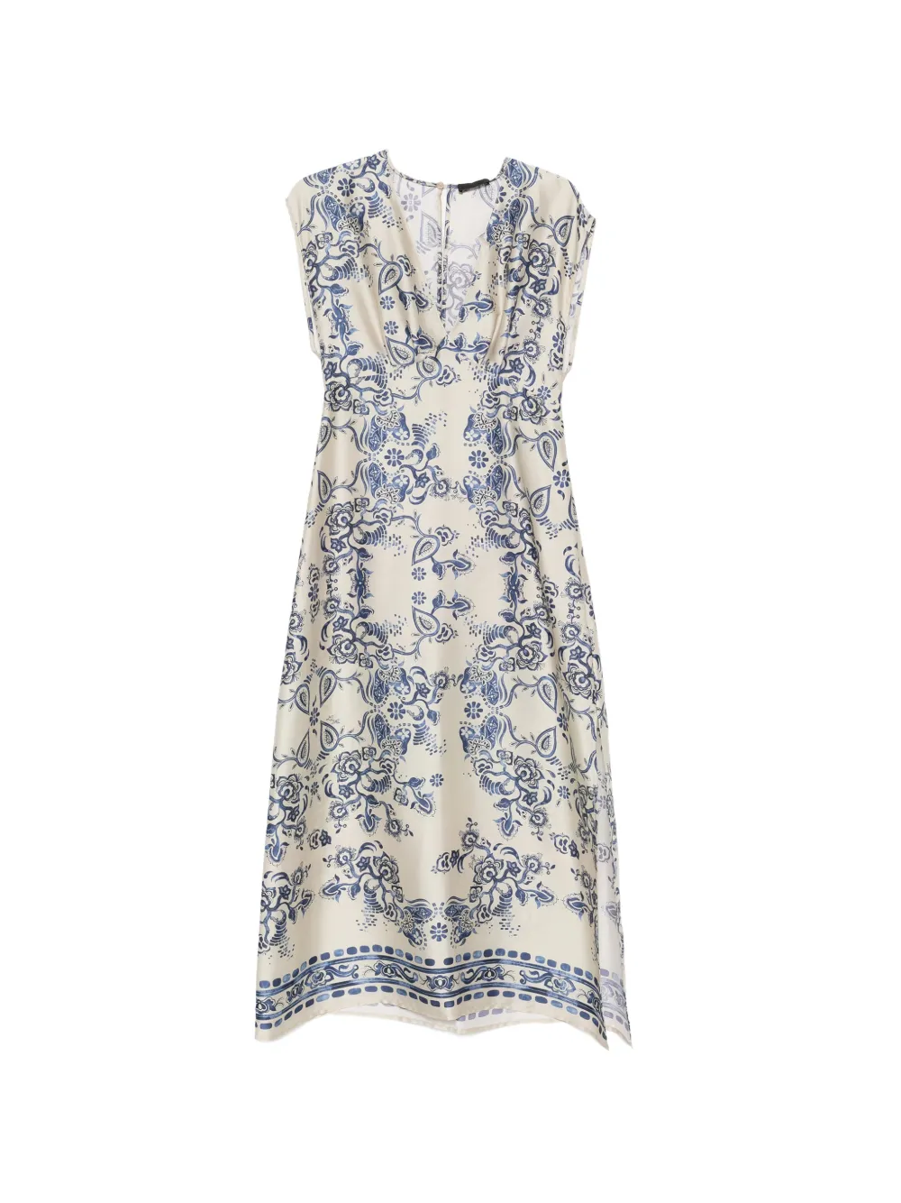 LIU JO V-neck floral-print maxi dress - Nude
