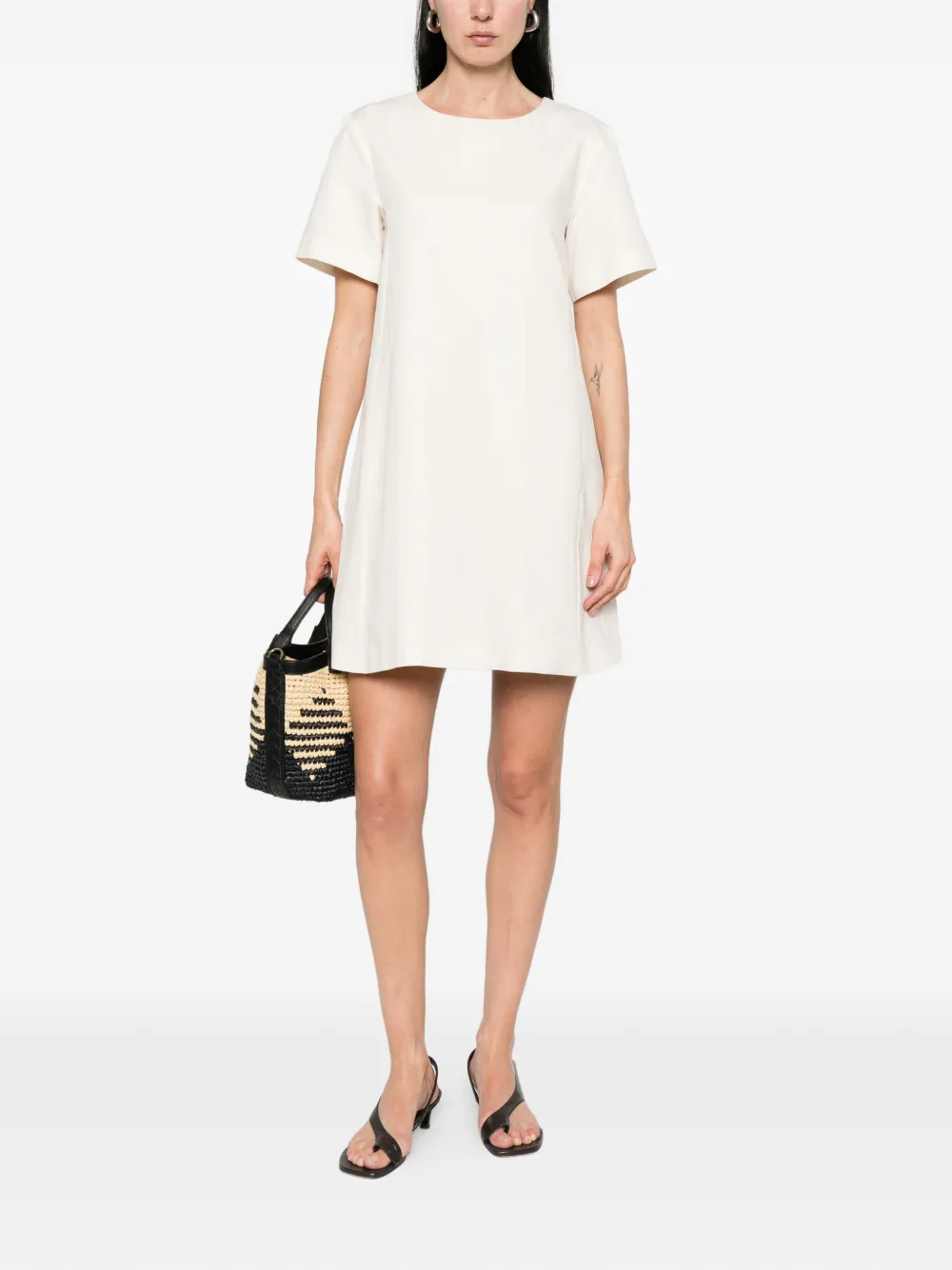 Weekend Max Mara Wkdaloa mini-jurk met korte mouwen Beige