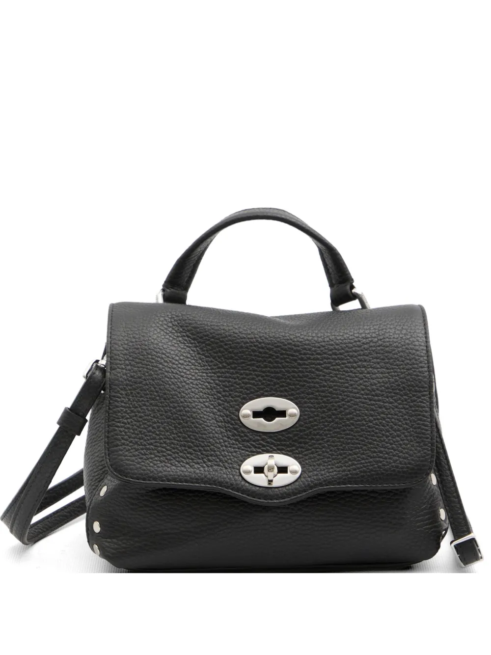 Zanellato baby Postina Daily hammered leather shoulder bag - Nero