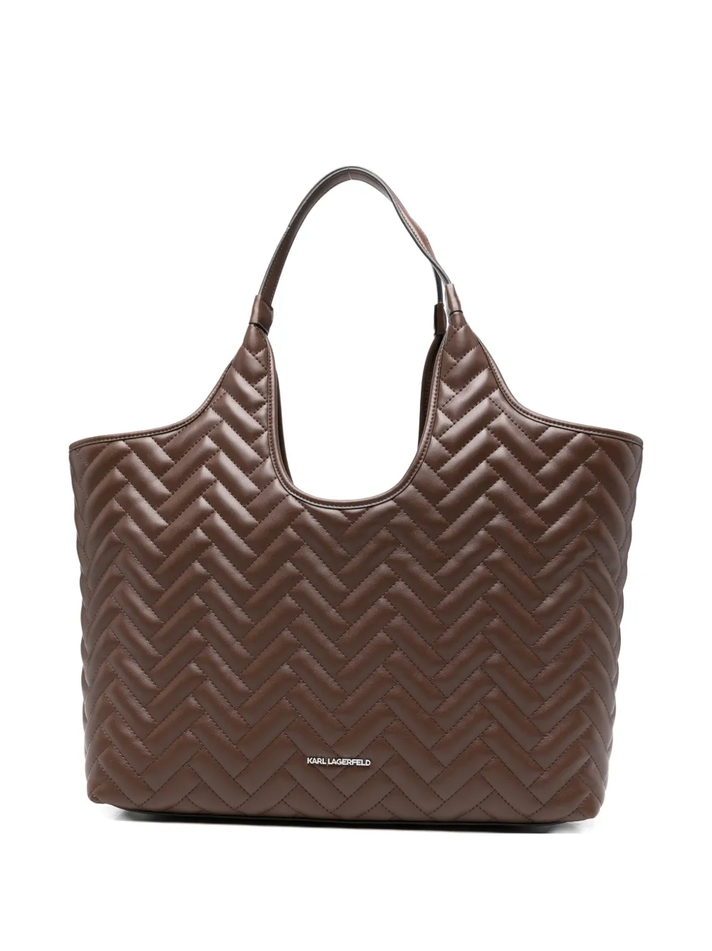 Karl Lagerfeld K/Brick quilted tote bag - Marrone