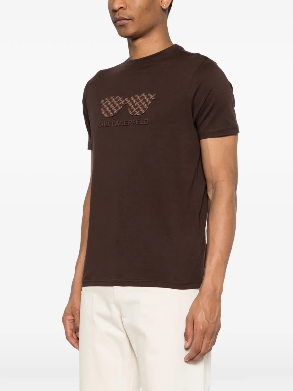 Karl Lagerfeld Zonnebril met grafisch T-shirt Bruin