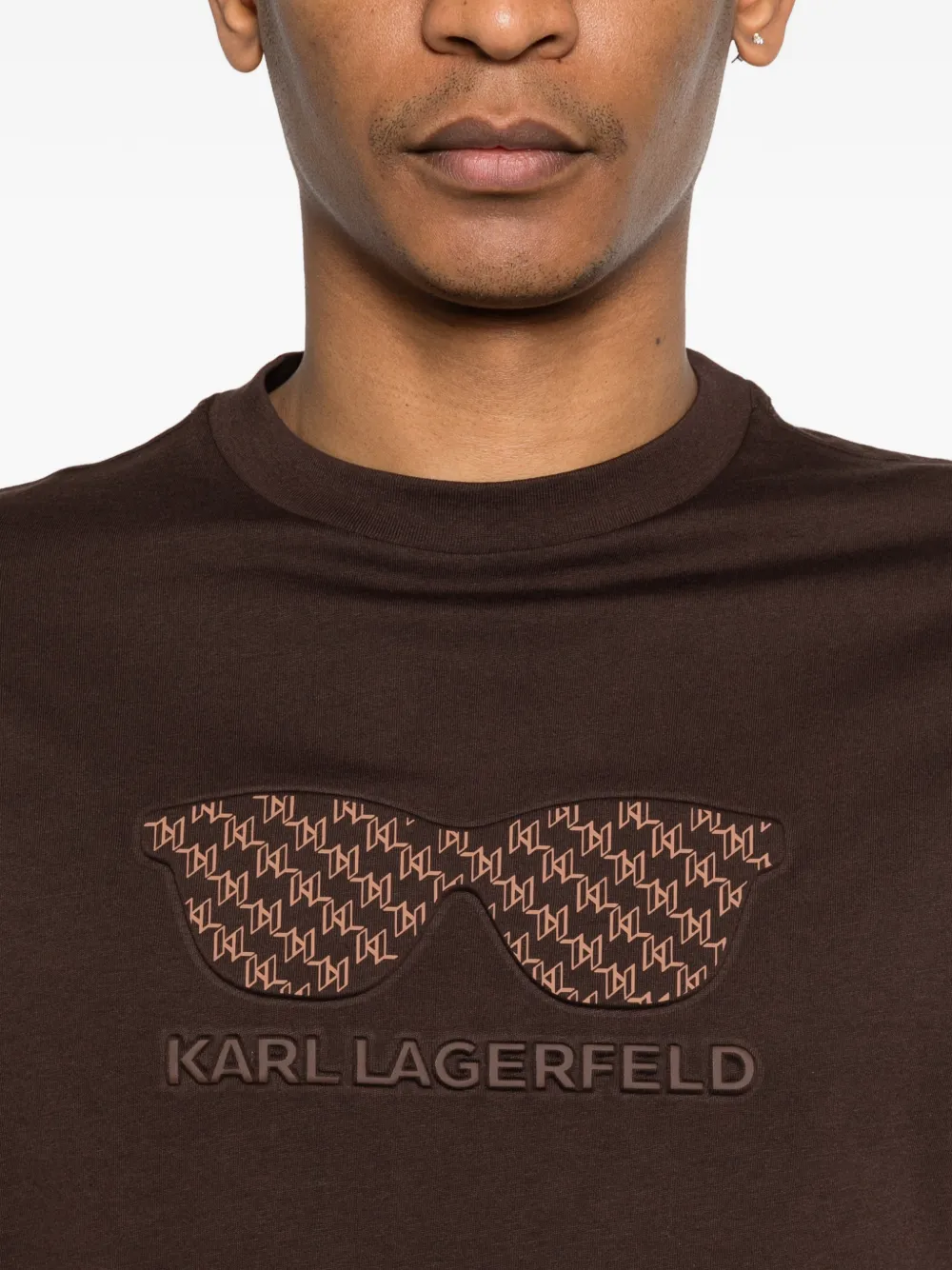 Karl Lagerfeld Zonnebril met grafisch T-shirt Bruin