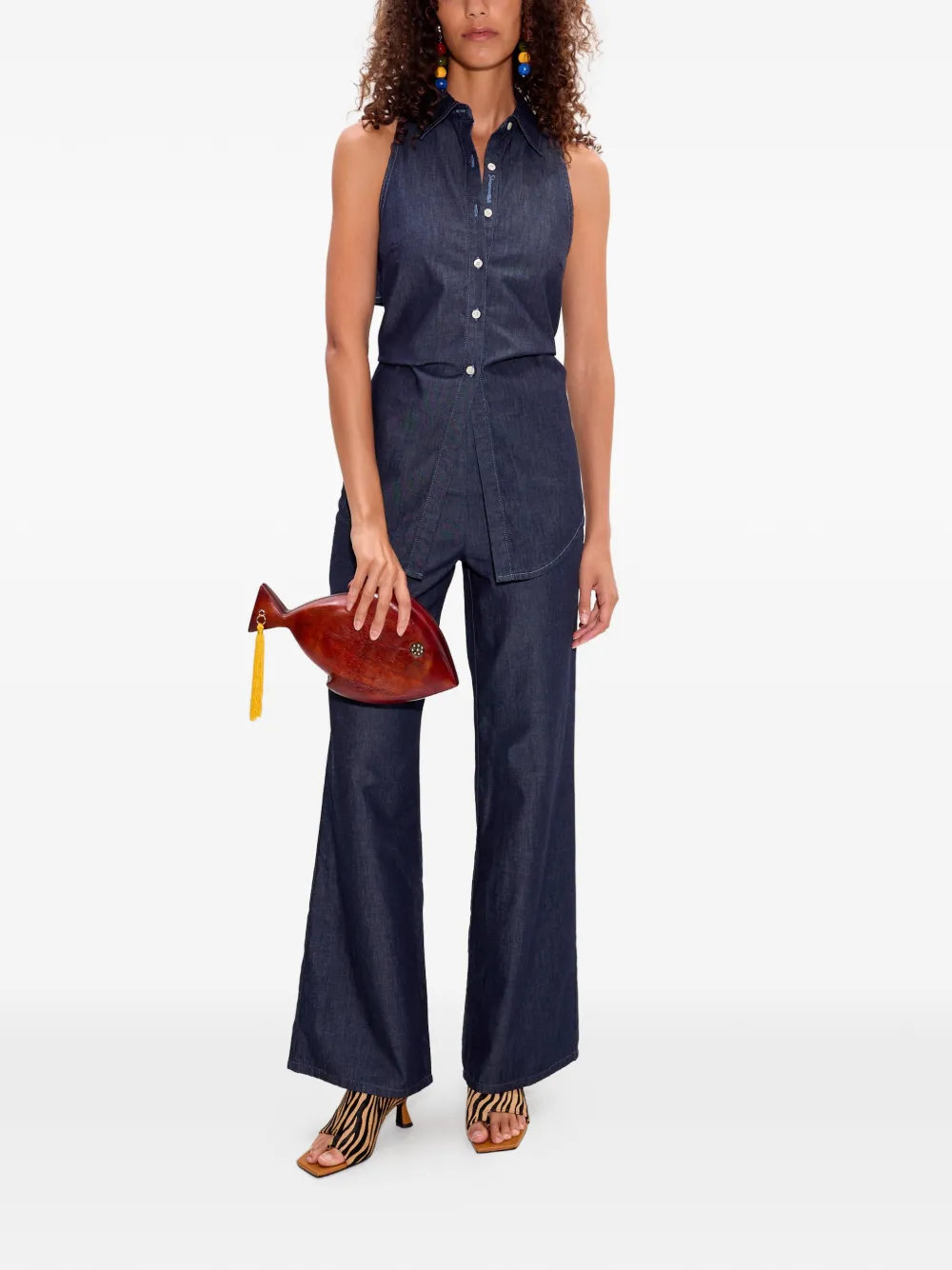  Simon Miller Pia Chambray Trousers - Blue 