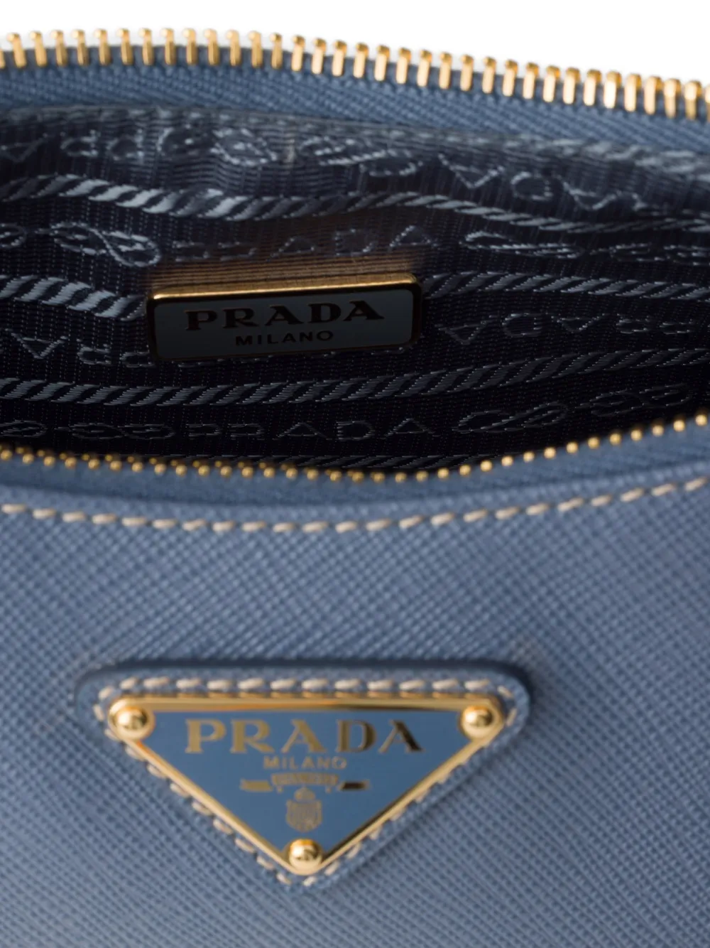 Prada Re-Edition schoudertas van saffiano leer Blauw