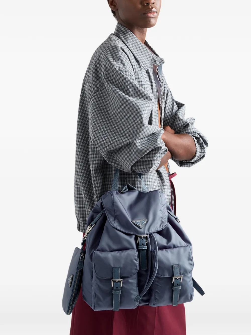  Prada Medium Re-nylon Backpack - Blue 