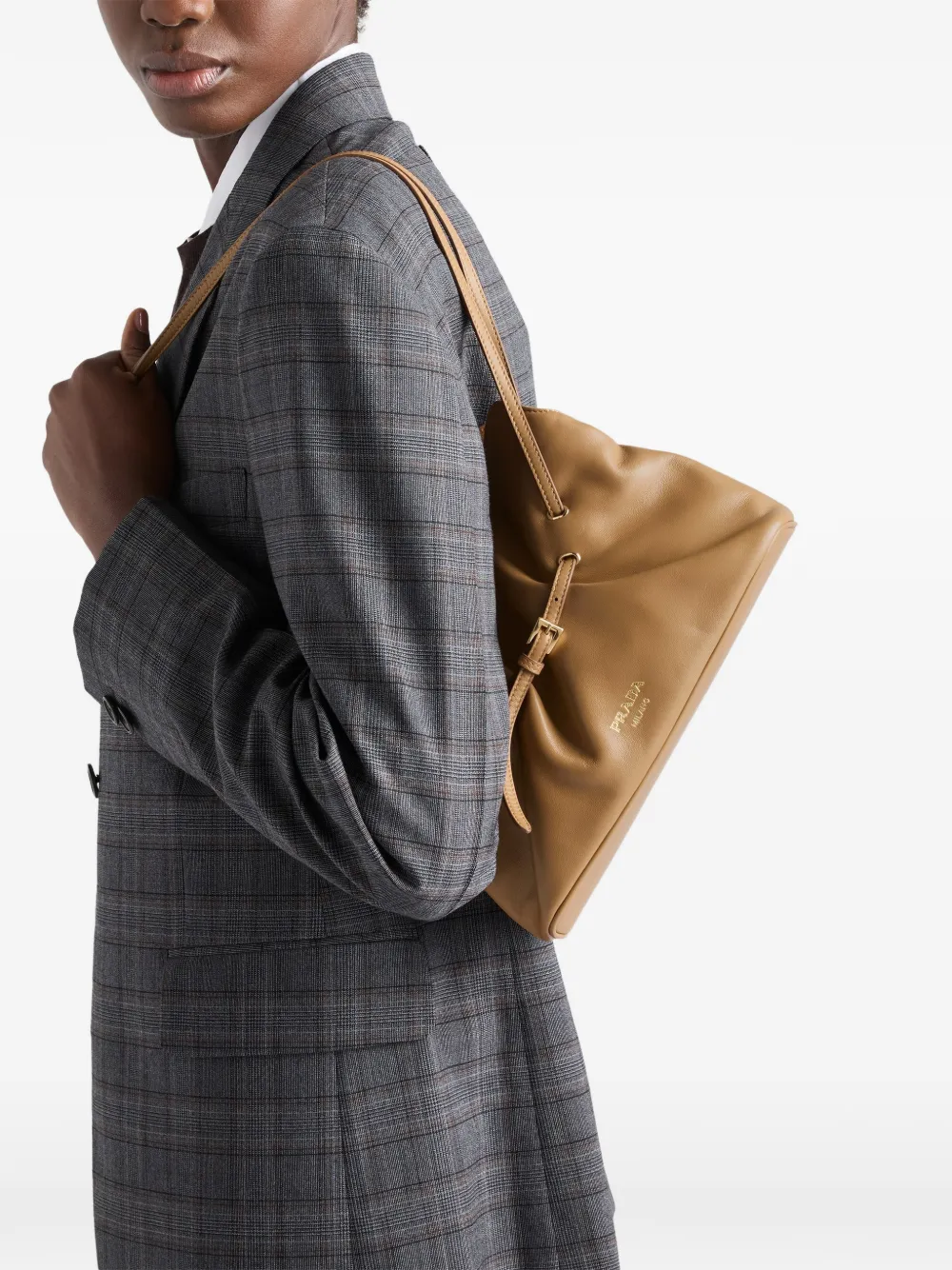 Prada Dada kleine tas van nappaleer Beige