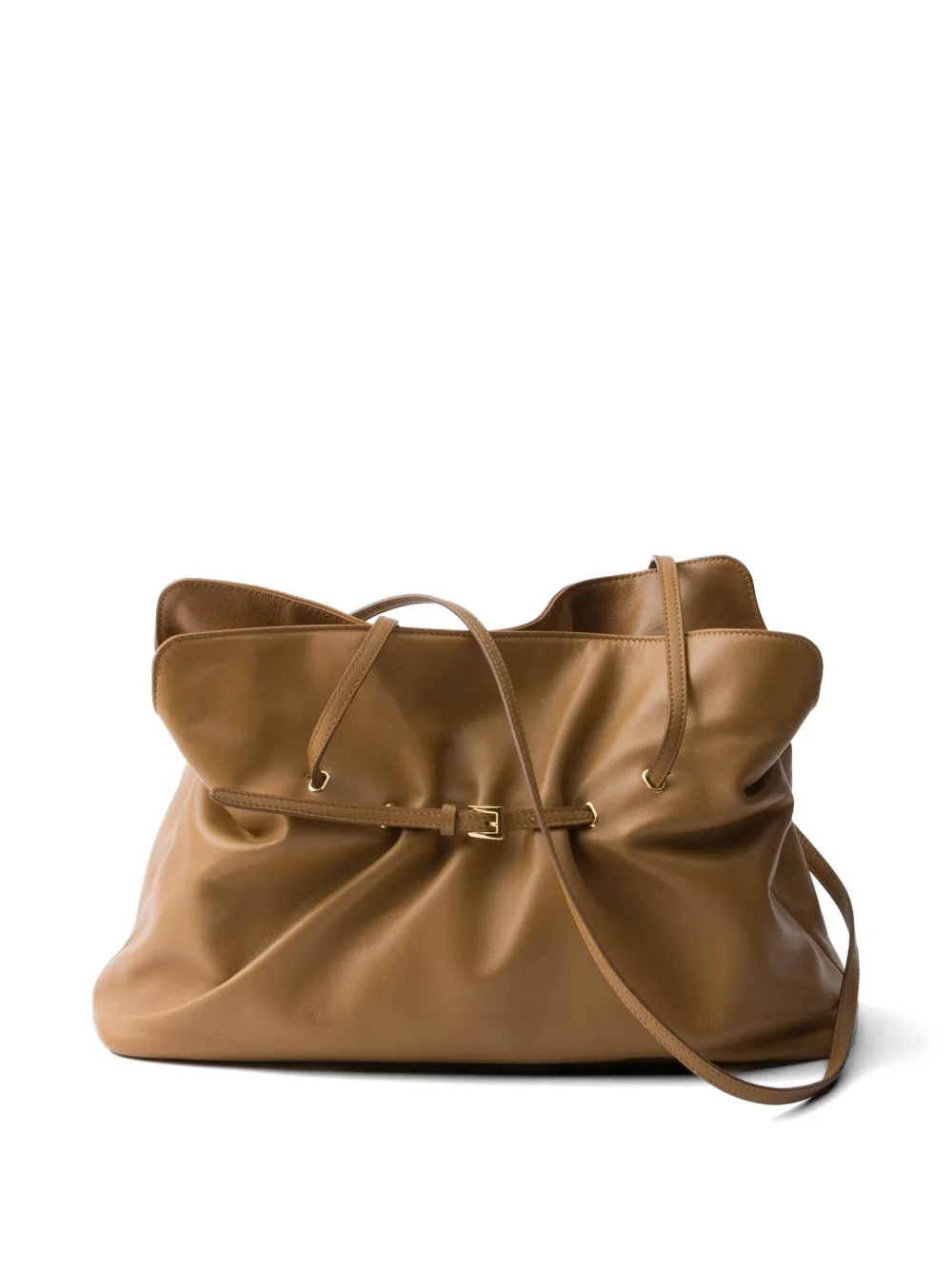 Prada Dada grote nappaleren shopper Beige