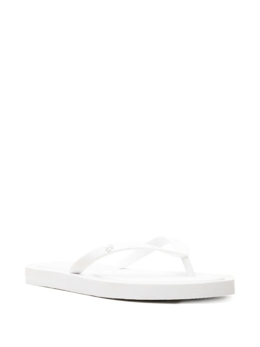  Tory Burch Logo-plaque Slides - White 