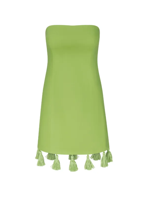 frivolous dress order green mile SIMONMILLER Freya Linen Tassel Mini in Matcha 10 / Matcha brookeb-hoco2026