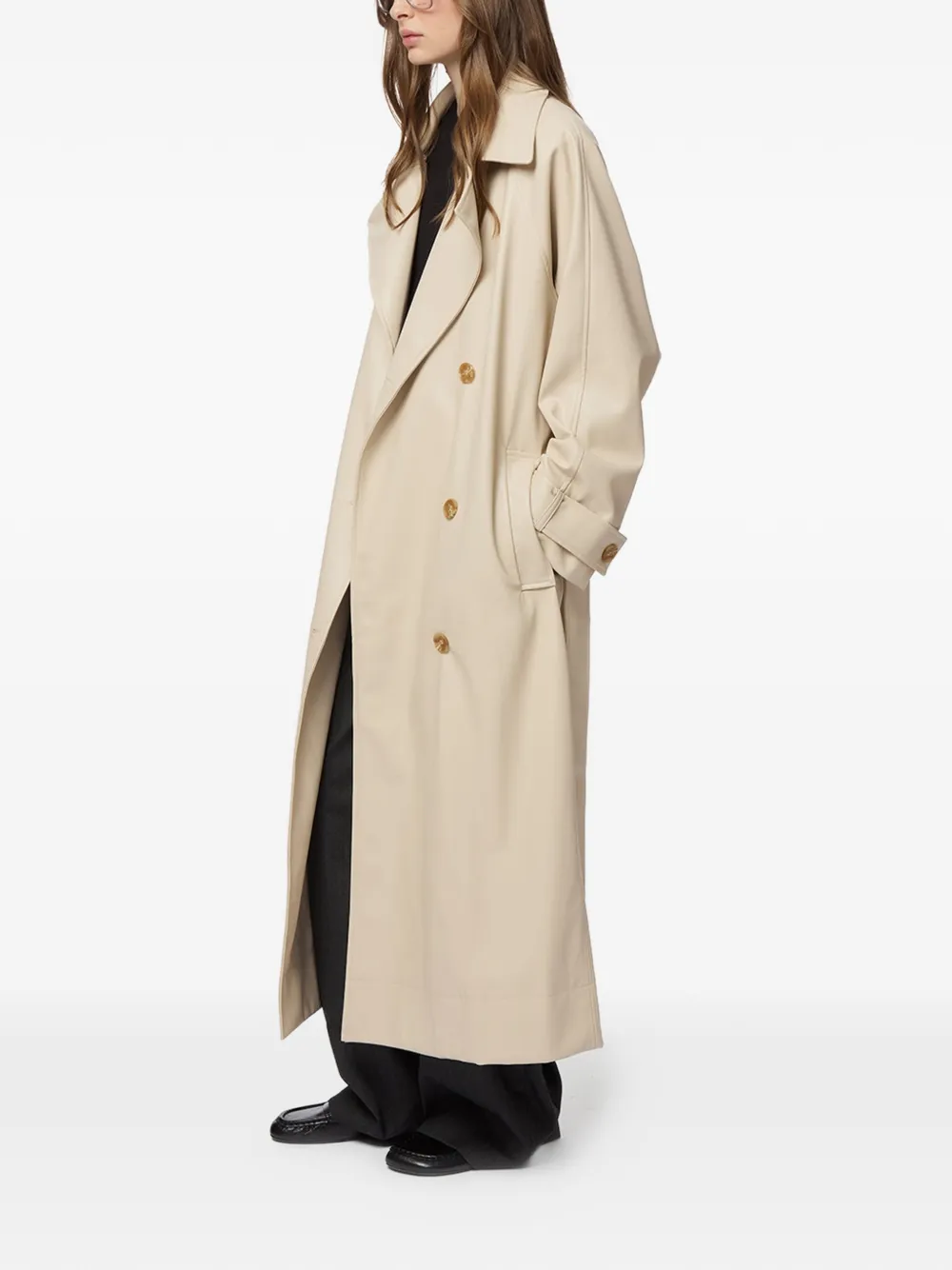  Apparis Lana Double-breasted Trench Coat - Neutrals 