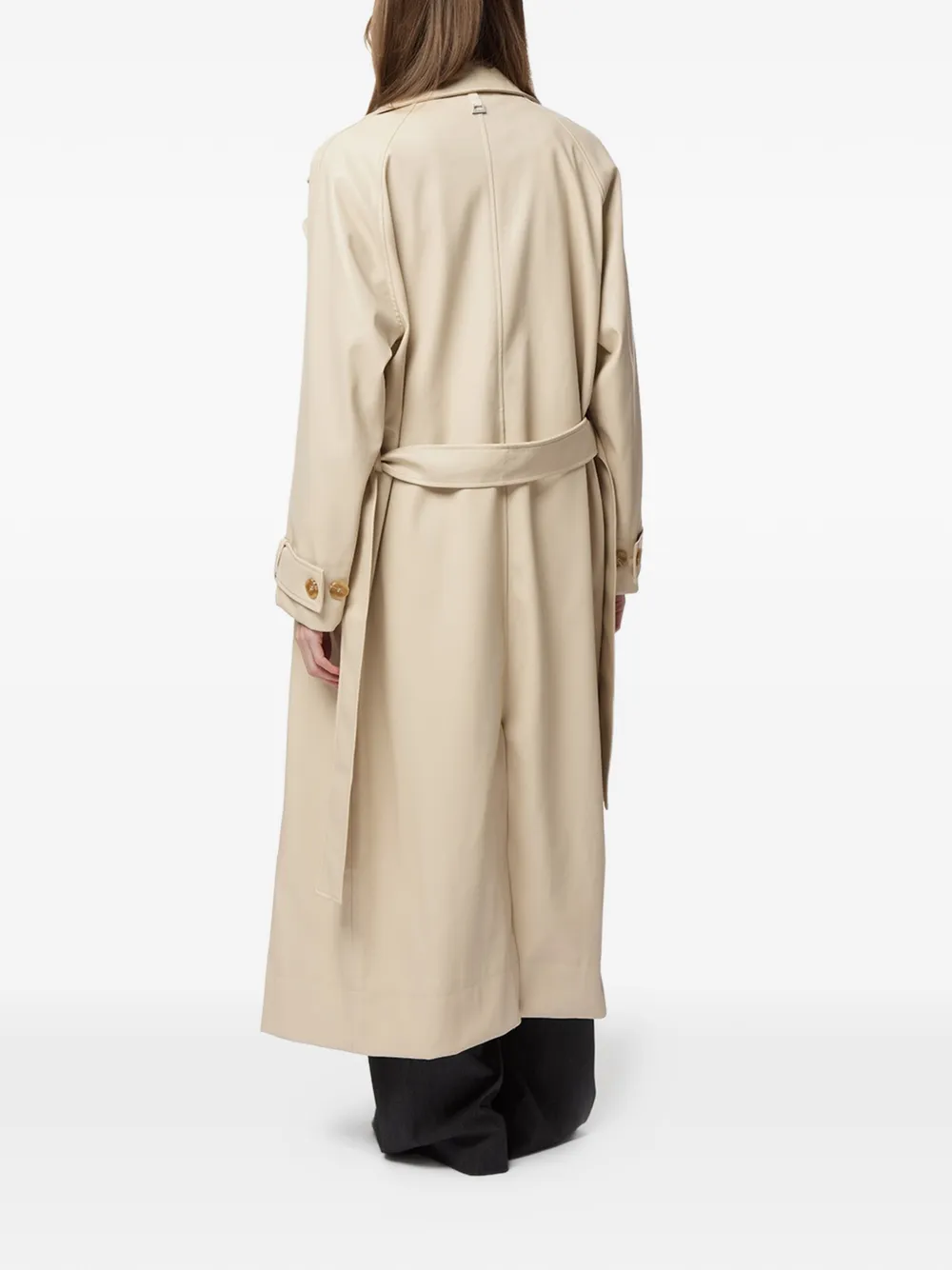 Apparis Luca trenchcoat met dubbele rij knopen Beige