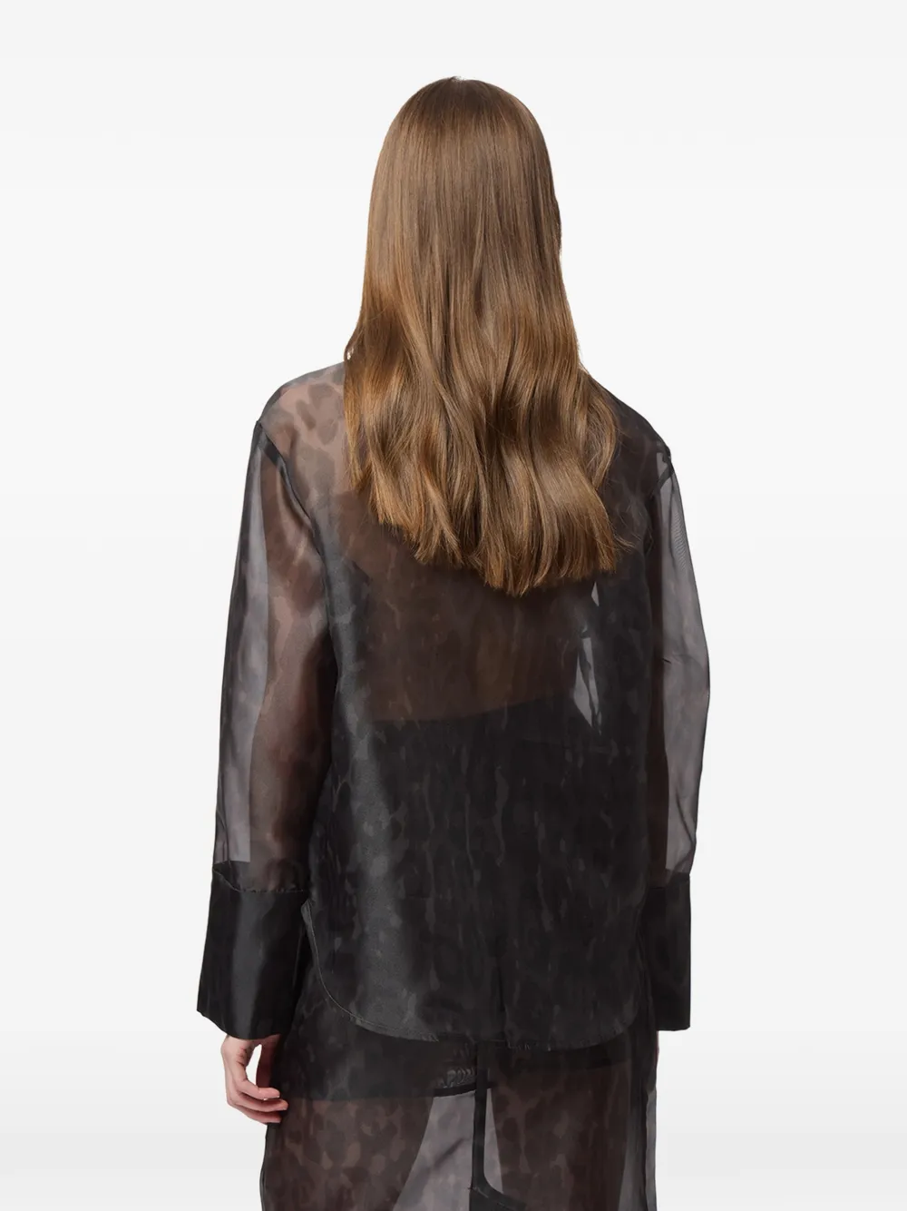 Apparis Tyra blouse met luipaardprint Zwart
