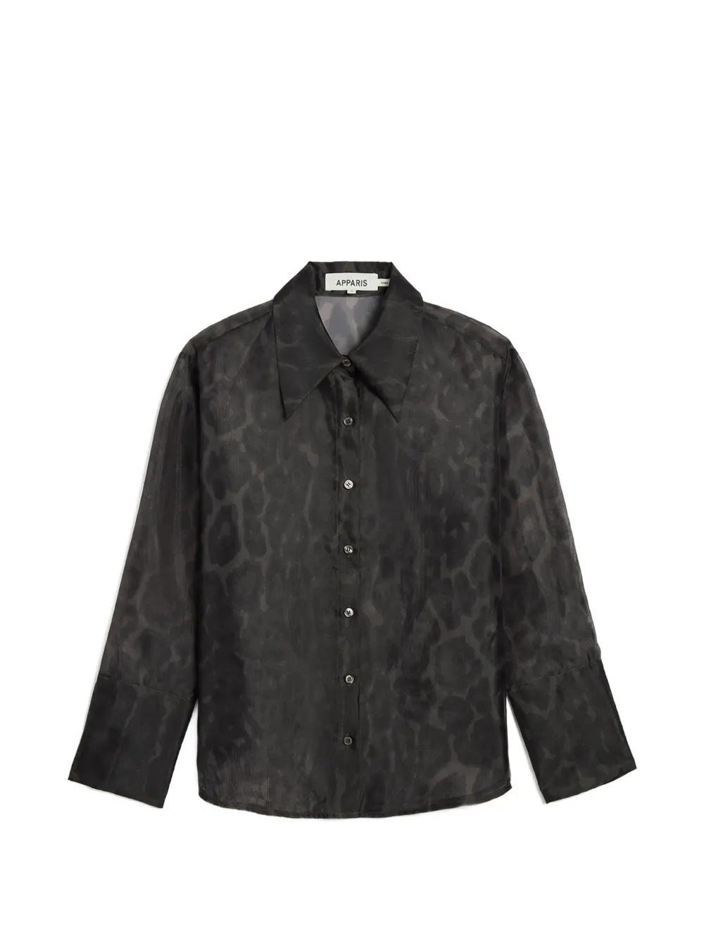Apparis Tyra leopard-print shirt - Nero