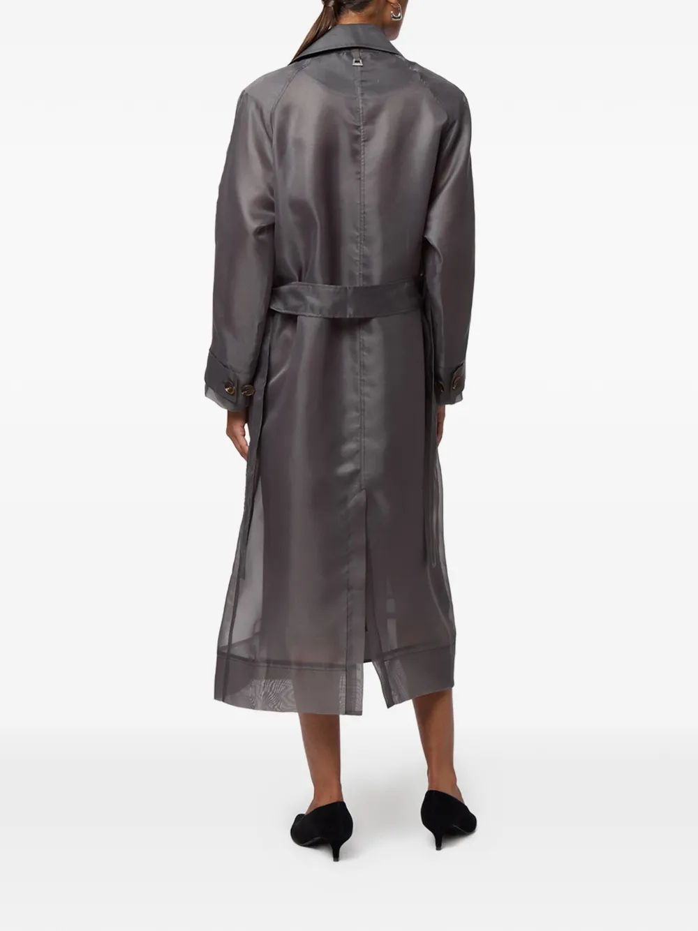 Apparis Lana trenchcoat met ceintuur Grijs