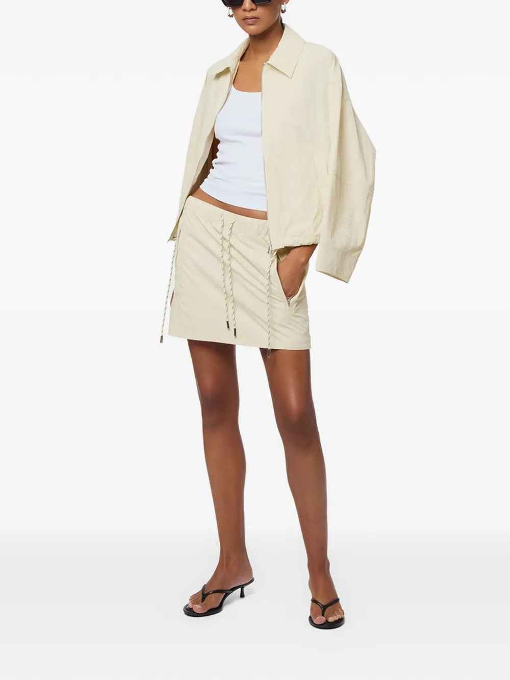  Apparis Ada Drawstring Mini Skirt - Neutrals 