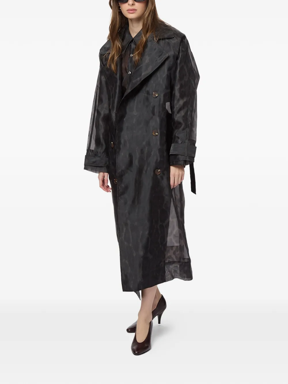  Apparis Lana Belted Trench Coat - Black 