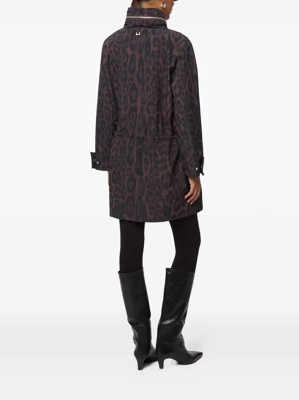 Apparis Bea Leopard-print Raincoat In Brown