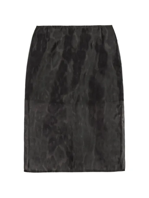 Apparis Tyra leopard midi skirt