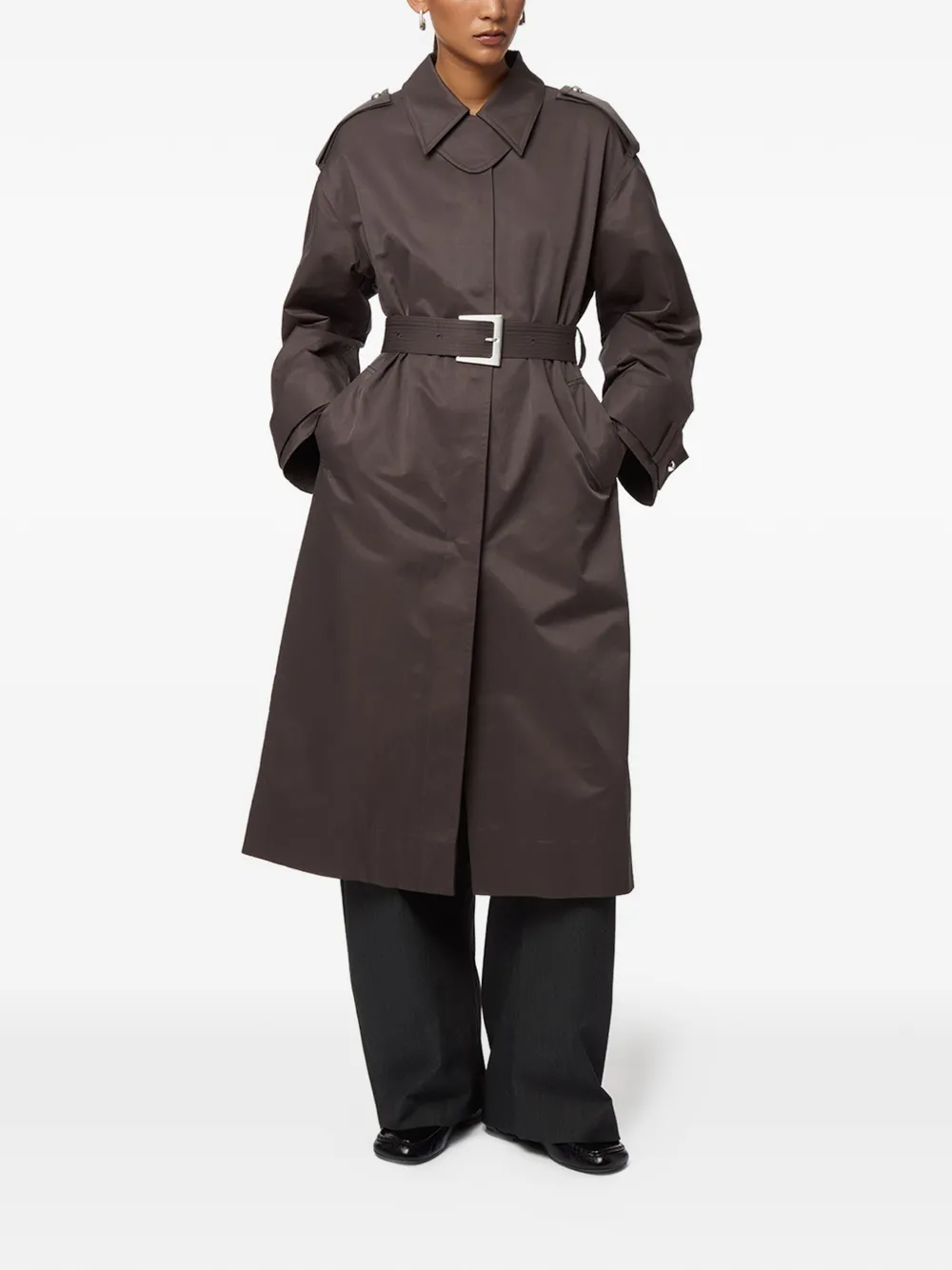  Apparis Joan Belted Trench Coat - Black 