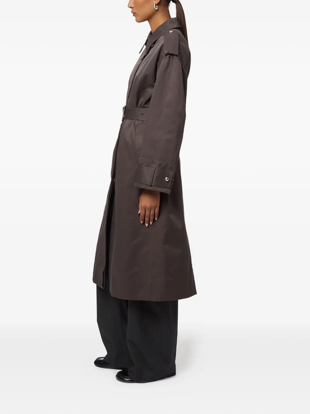 Apparis Joan trenchcoat met ceintuur Zwart