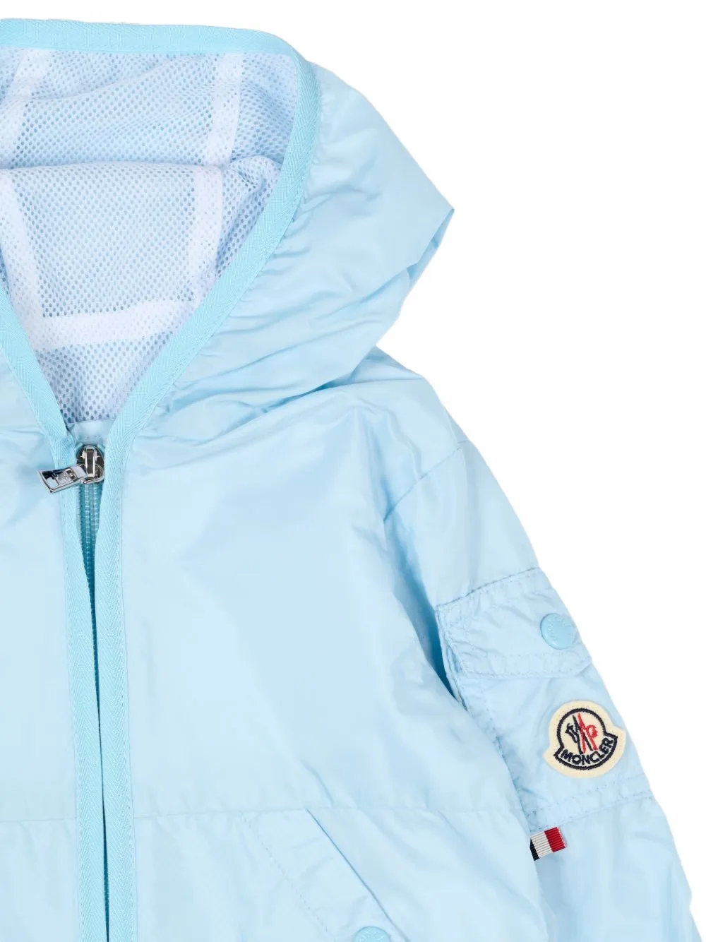  Moncler Enfant Hooded Pocket Jacket - Blue 