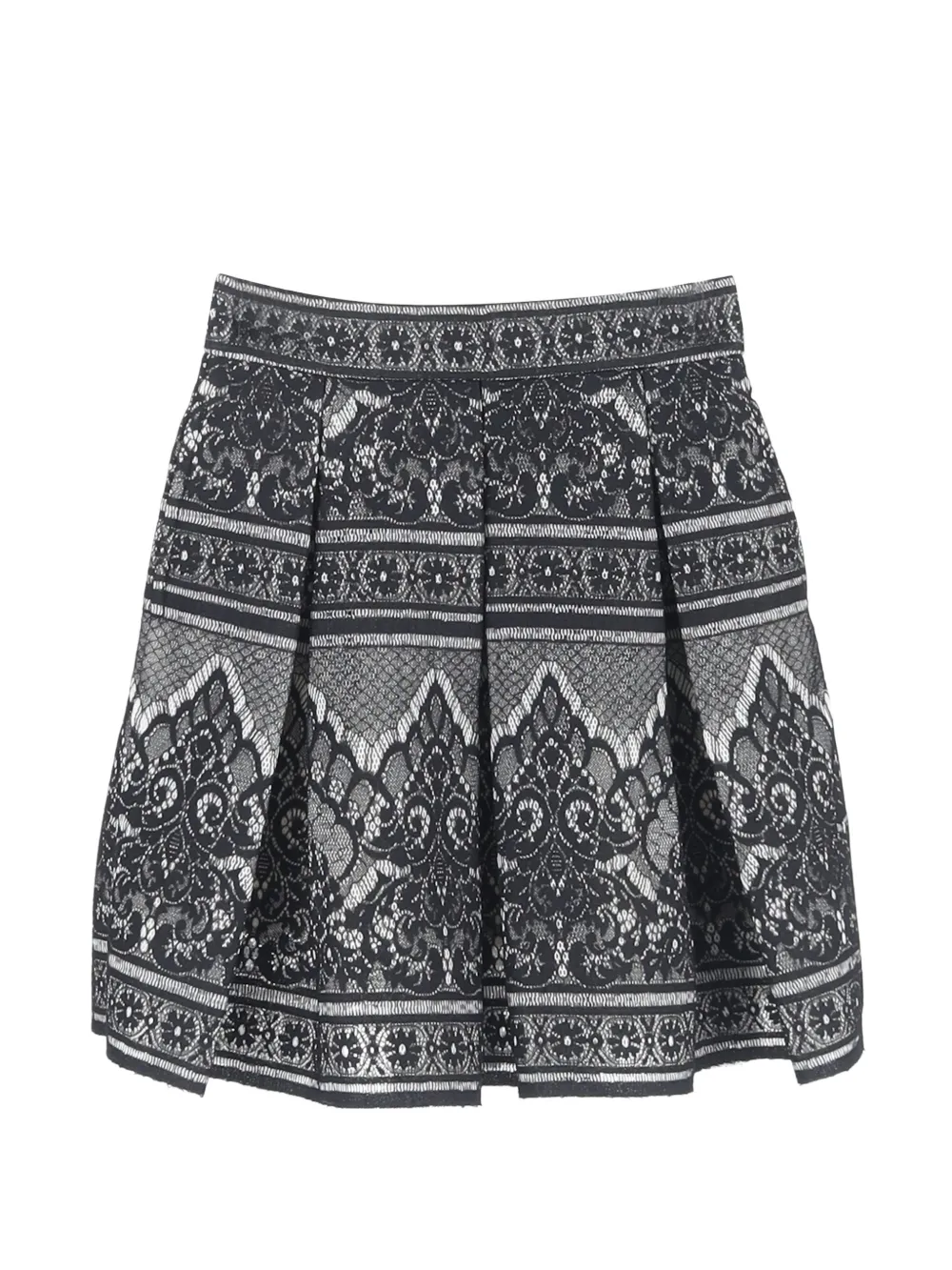 Maje pleated lace mini skirt - Nero