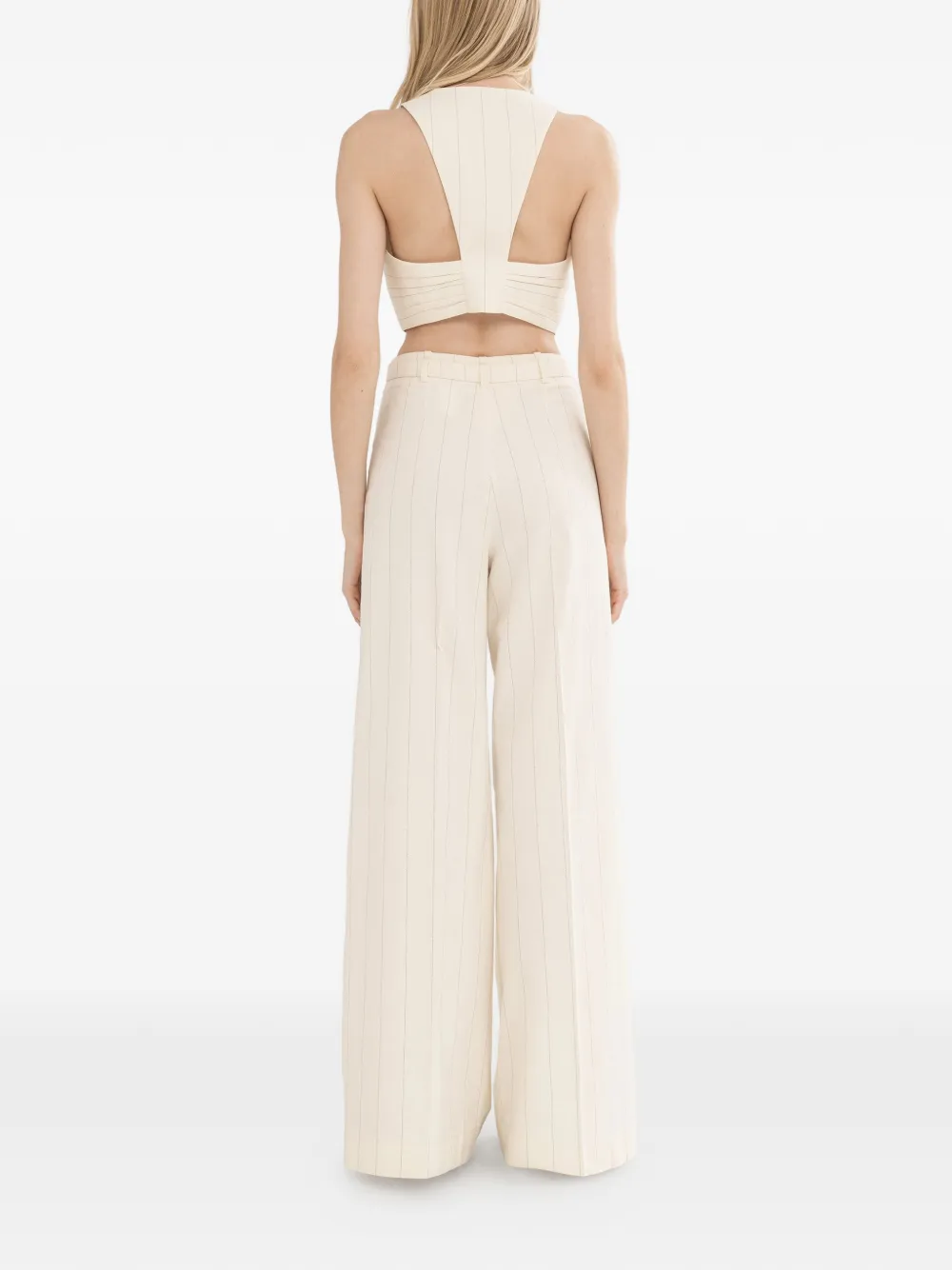 NISSA Cropped gilet Beige