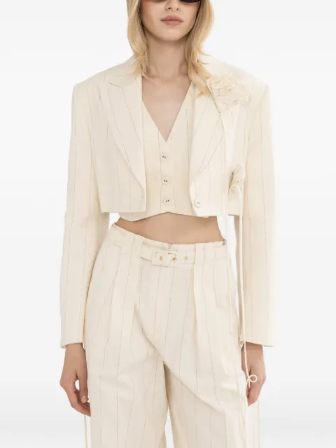 NISSA cropped cotton waistcoat