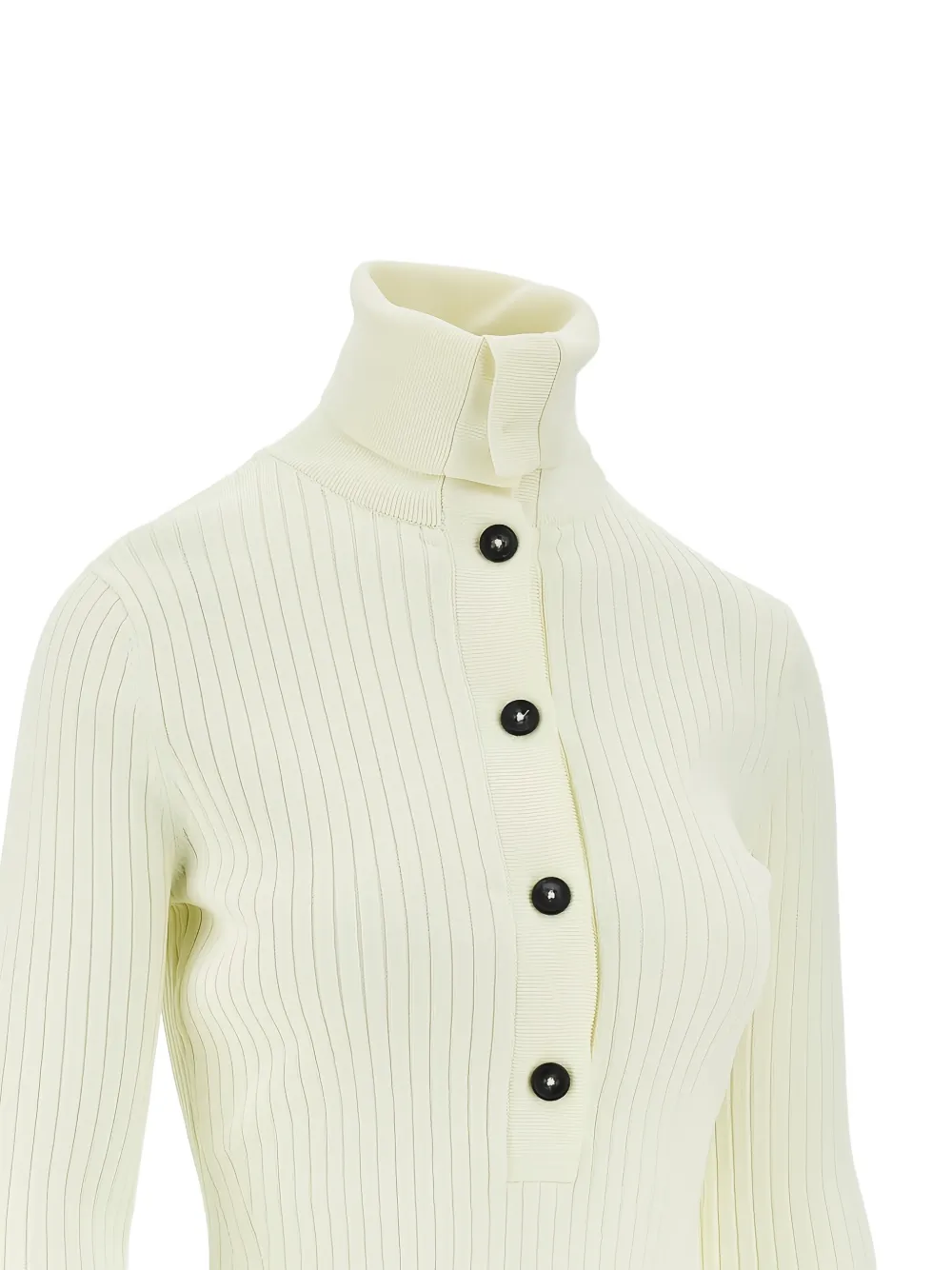  Entire Studios Button Turtleneck Sweater - Neutrals 