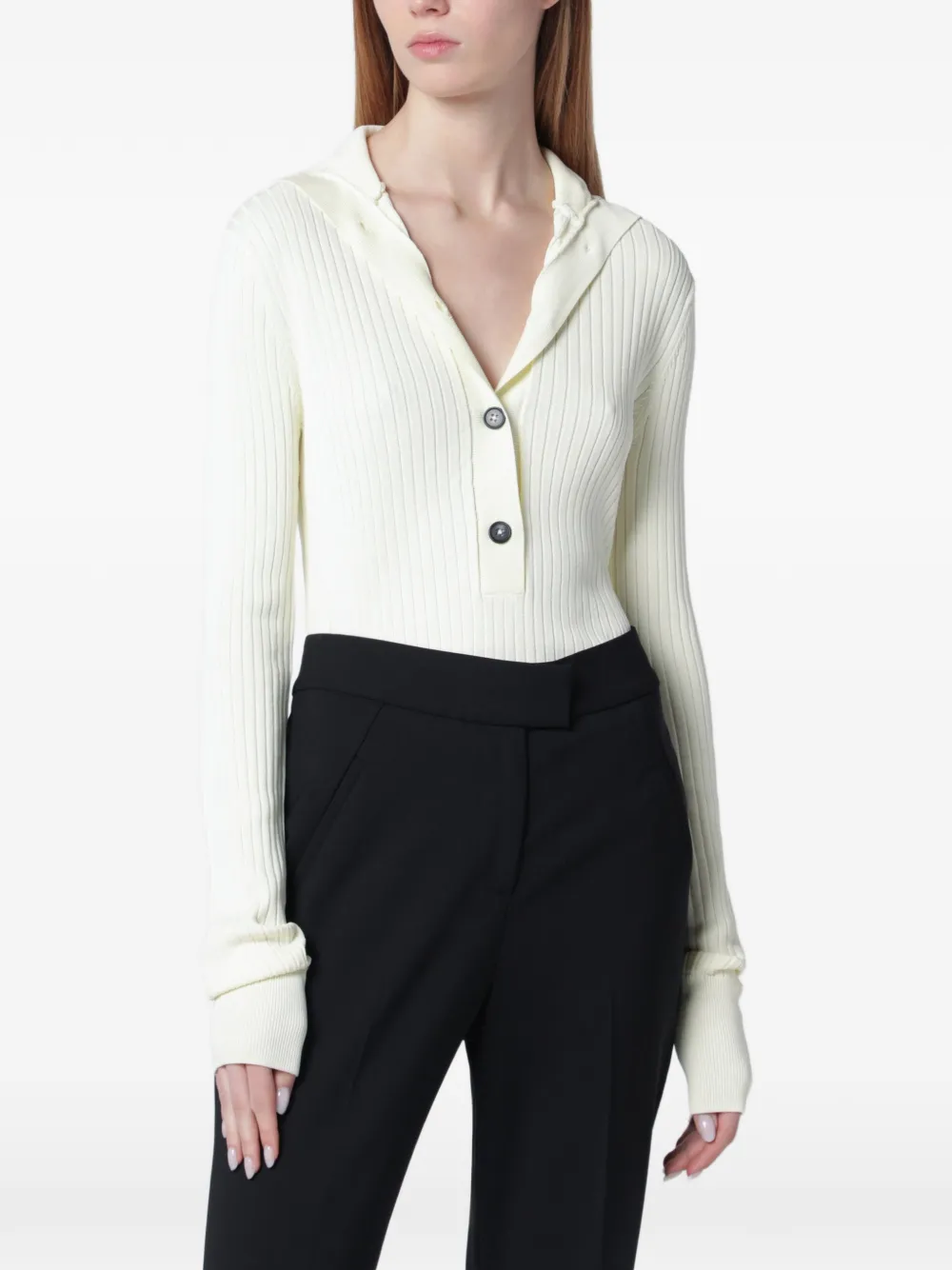 ENTIRE STUDIOS button turtleneck sweater - Toni neutri