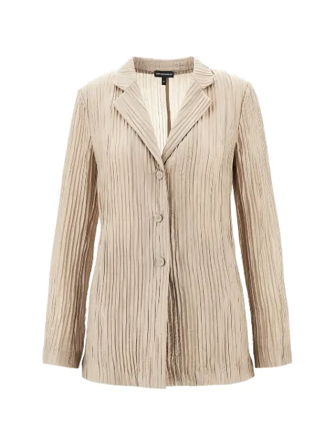 Emporio Armani blazer plisado con botones