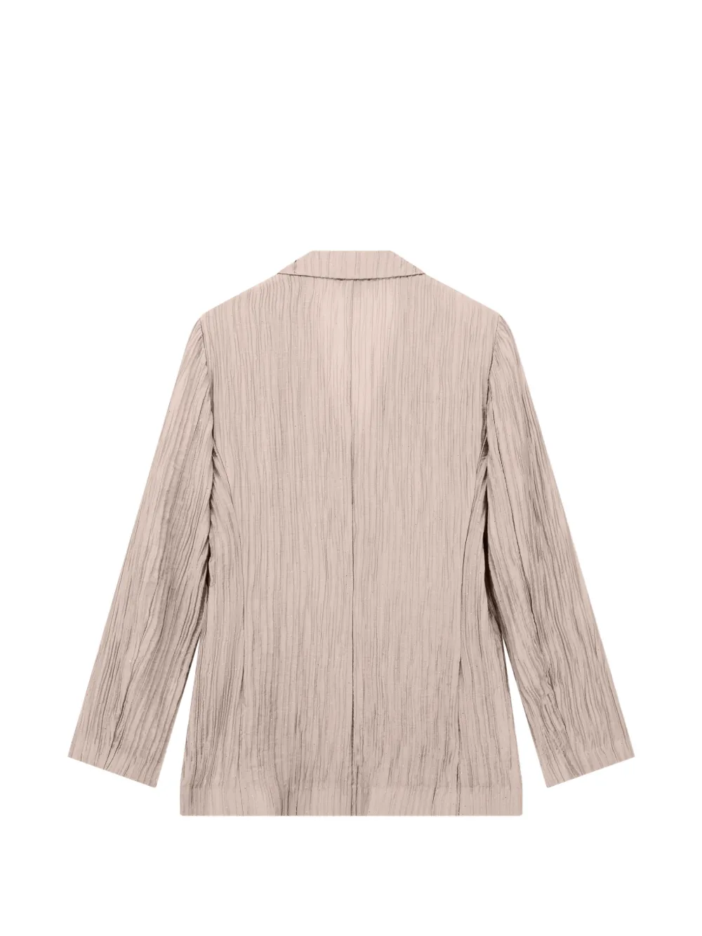 Emporio Armani Geplooide blazer met enkele rij knopen Beige