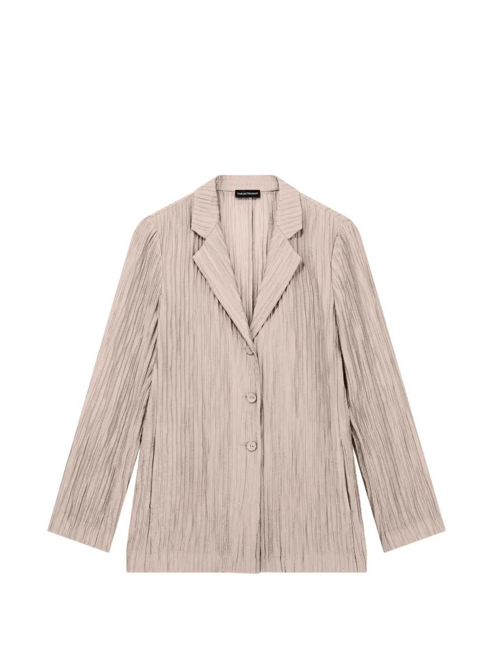 Emporio Armani Geplooide blazer met enkele rij knopen Beige