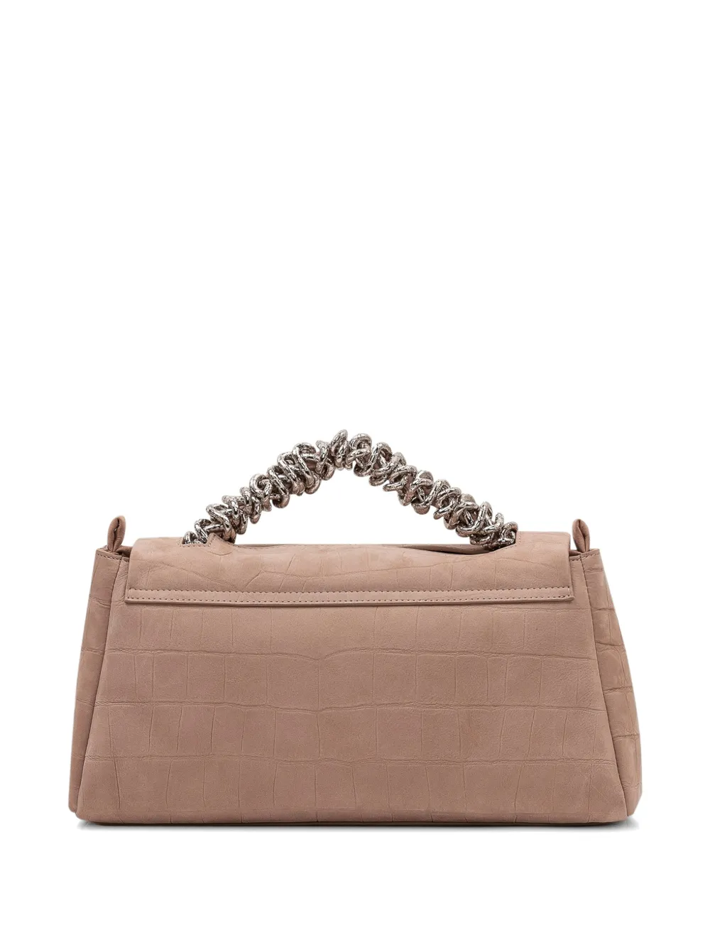  Orciani Croc Effect Twisted Handle Tote Bag - Neutrals 