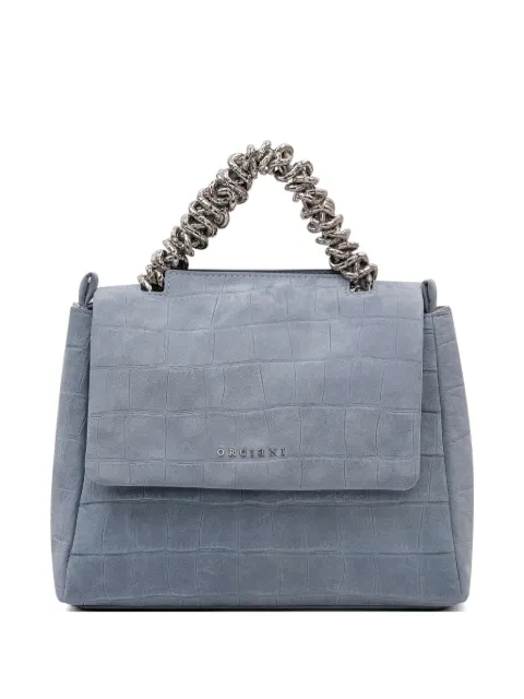 Orciani crocodile-effect chain handle tote bag