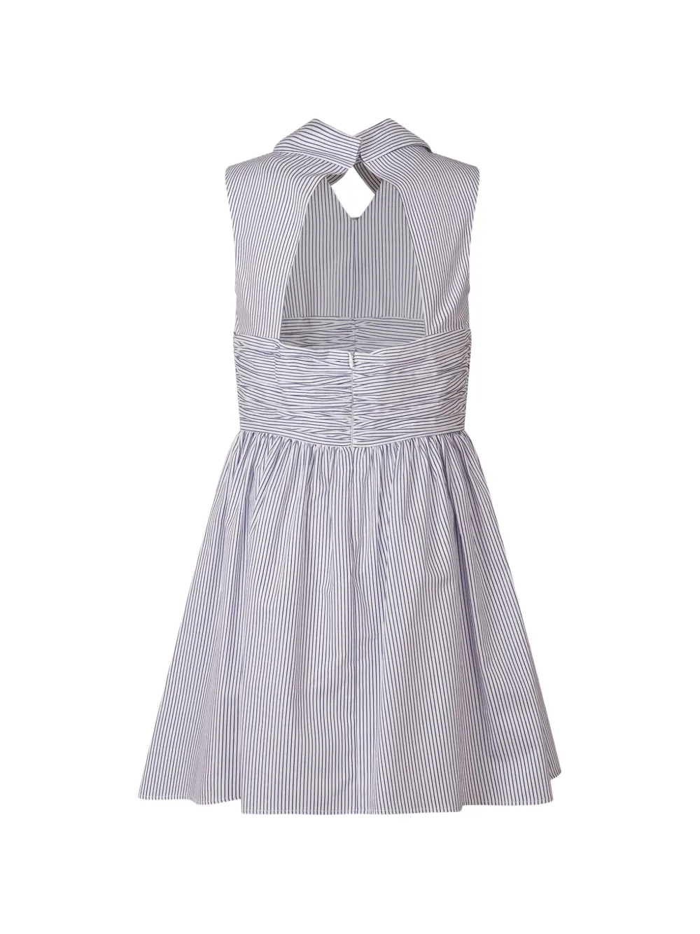 Elisabetta Franchi La Mia Bambina Gestreepte jurk met ruches Wit